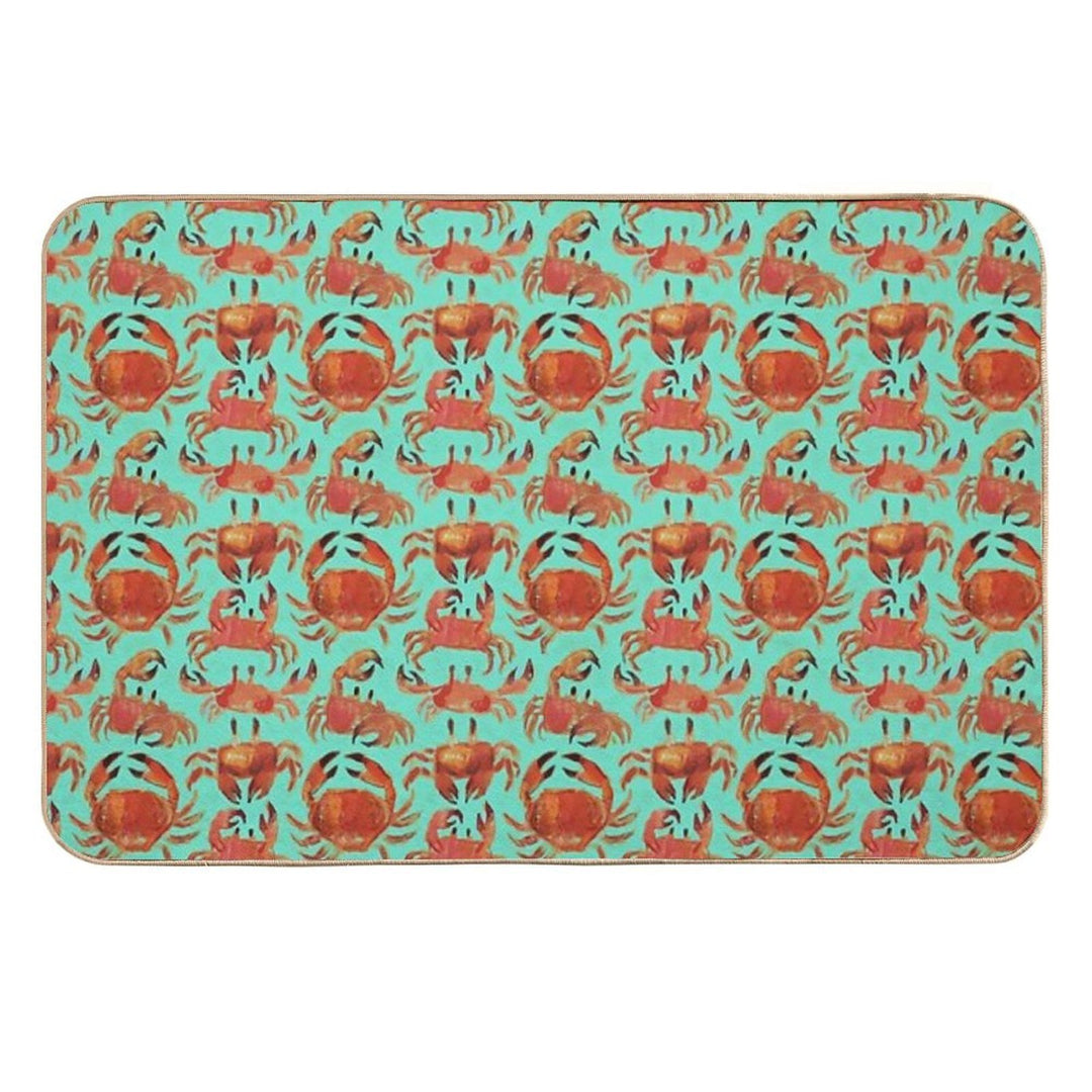 Crab Pattern  Repositionable Bath Mat
