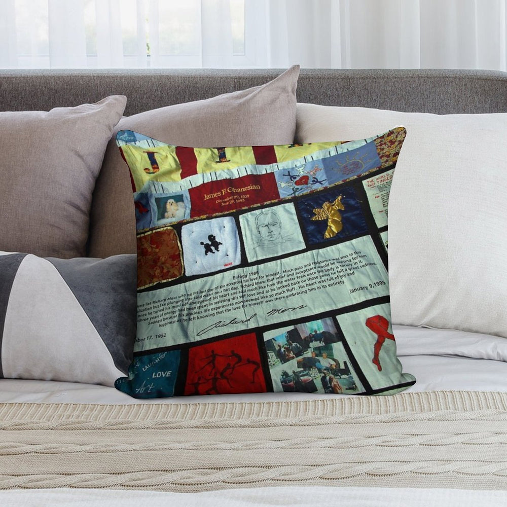 AIDS Quilt - 1 Soft Multiple Sizes Throw Pillow