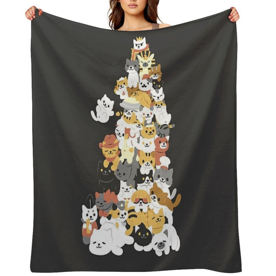 Cat Pile Durable Throw Blanket