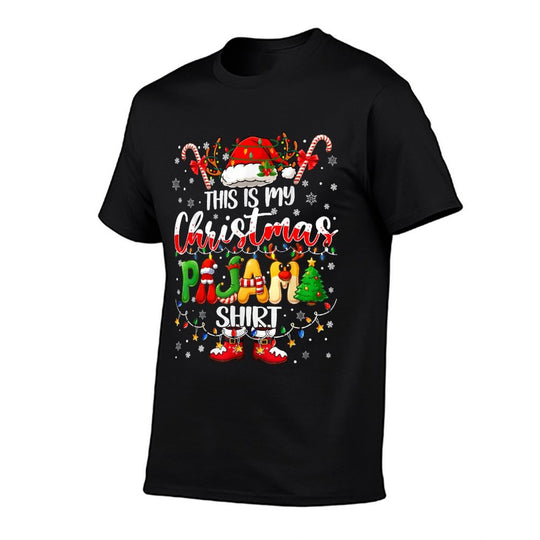 Funny This Is My Christmas Pajamas PJs Men Women Kid Family  Trendy Pattern T-Shirt
