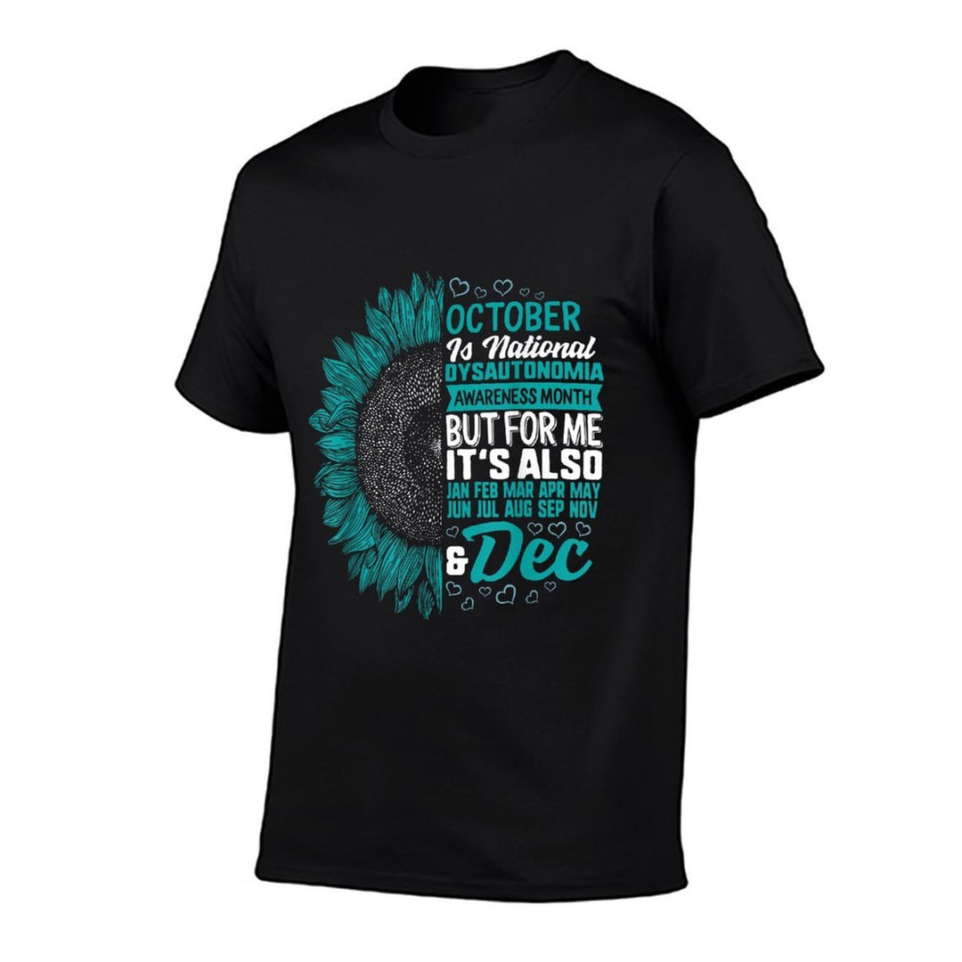 October Dysautonomia Awareness Month Autonomic Dysfunction  Relaxed-fit T-Shirt