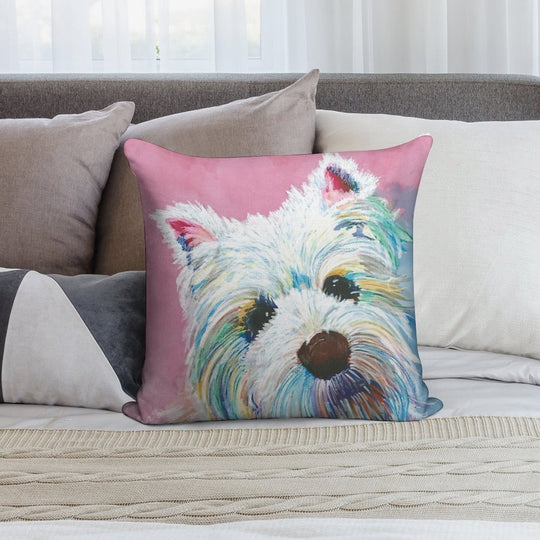 West Highland Terrier Love Soft Bedroom Essential Throw Pillow