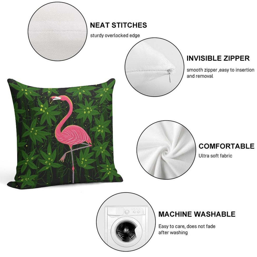 Flamingo Soft Gift Ready Throw Pillow