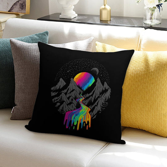 Cosmic River  Surreal Space Planet Soft Easy Maintenance Throw Pillow