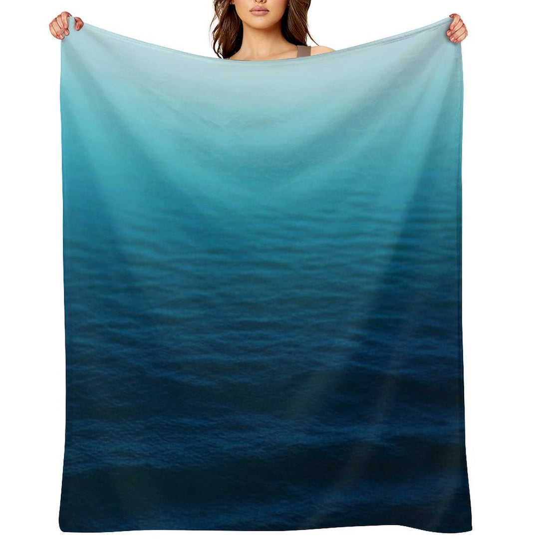 Deep Blue Easy Care Throw Blanket