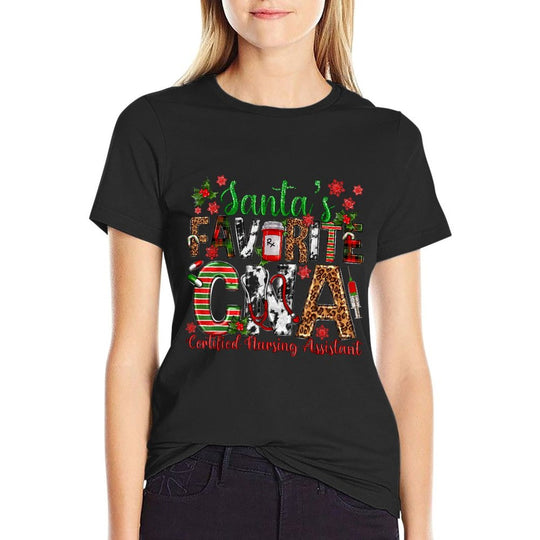 Santas Favorite CNA Certified Nursing Assistant Christmas  Breathable T-Shirt