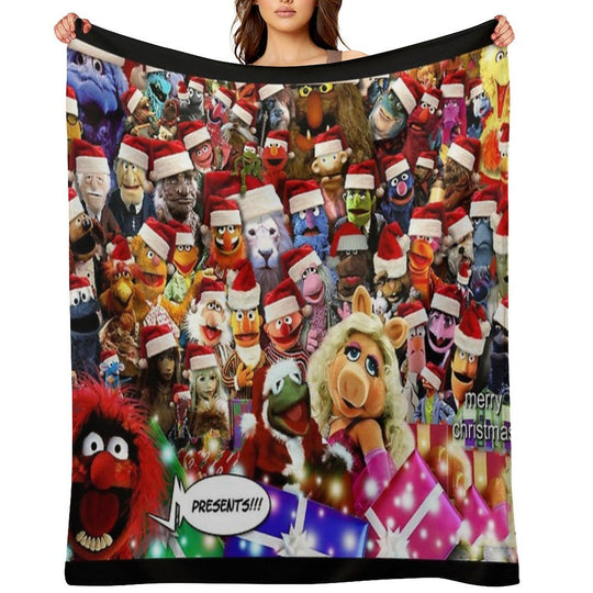 The Muppets Christmas All Character Group Premium Throw Blanket