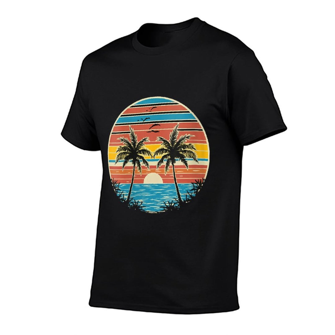 Womens Sunset Palms Serenity  Lightweight T-Shirt