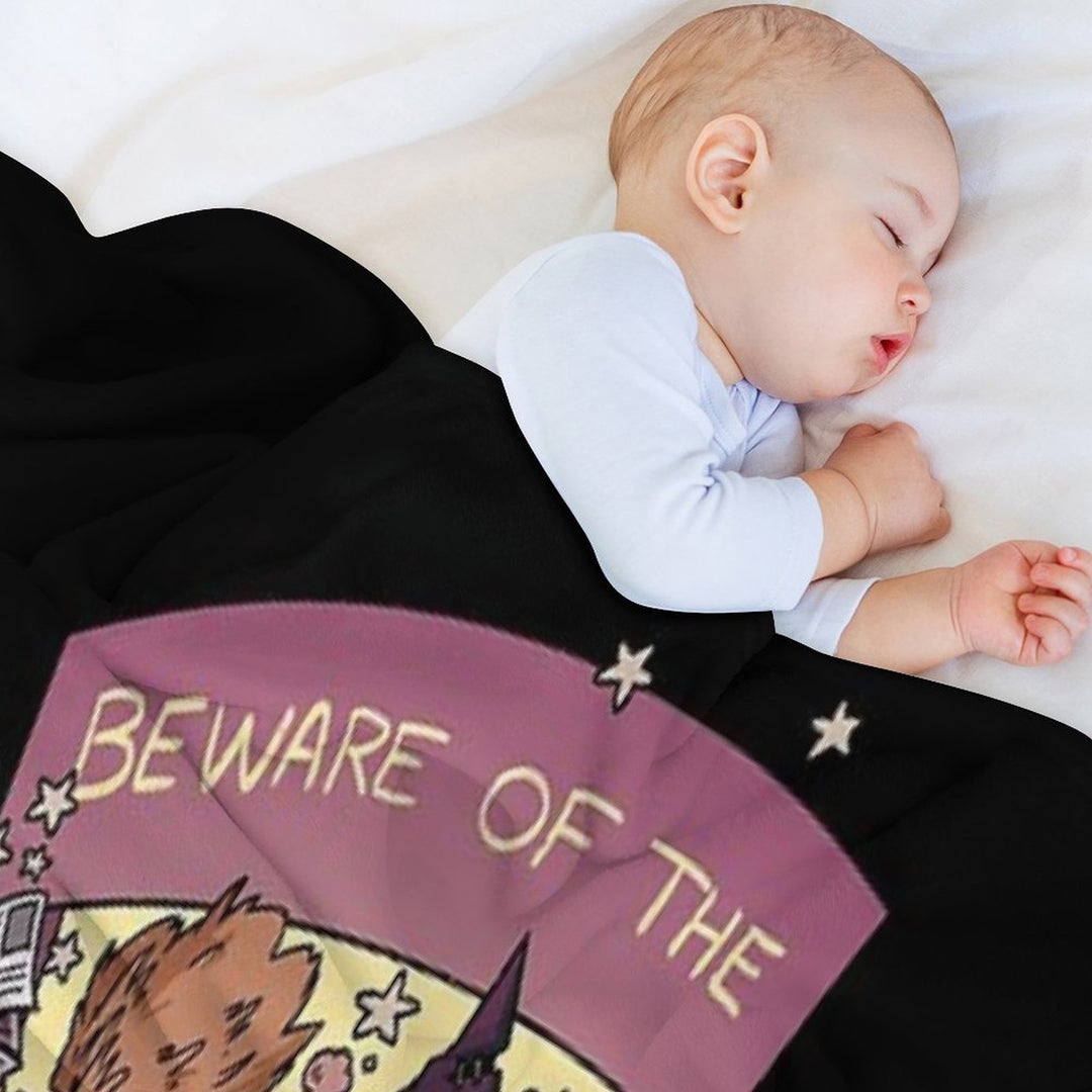 Beware of The Clumsy Witch Velvety-soft Throw Blanket