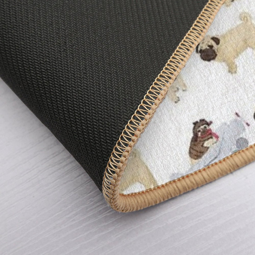 Children of Pugs  Slip-Resistant Bath Mat