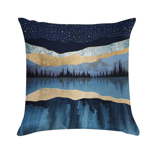 Midnight Lake Soft Multiple Sizes Throw Pillow
