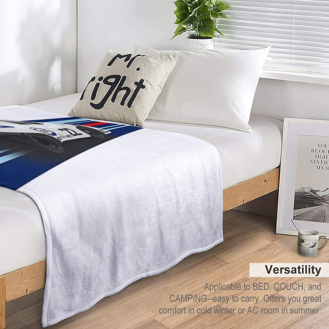 Porsch 917 Martini Racing 1971 Travel-friendly Throw Blanket