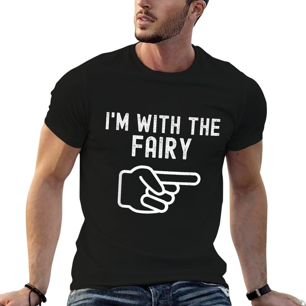 Im With The Fairy Funny Couples Matching Halloween Costume  Soft T-Shirt