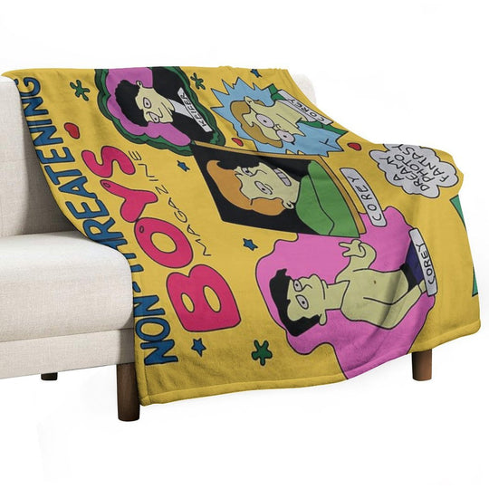 Non-Threatening Boys Magazine All-season Throw Blanket