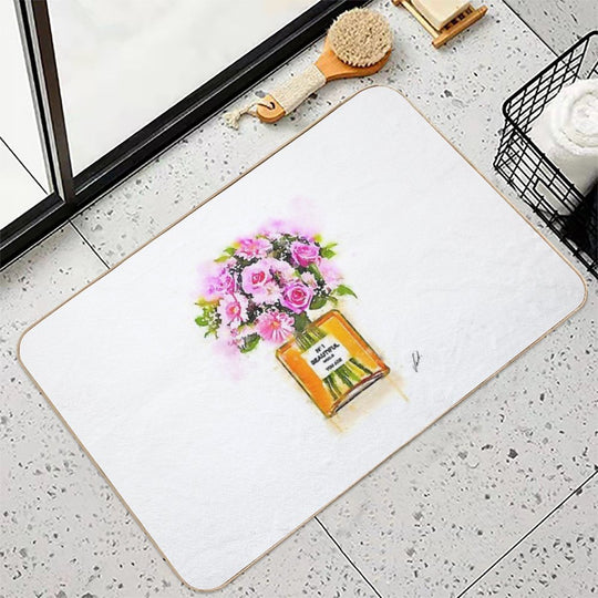 Watercolor Flowers - Original Artwork by Vart  Absorbent Bath Mat