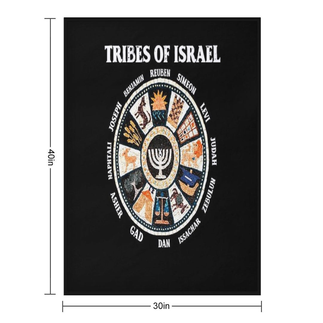 12 Twelve Tribes of Israel Hebrew Israelite Judah Jerusalem Plush Throw Blanket