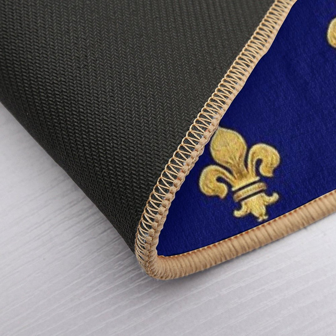 Royal Fleur De Lys Blue  Dirt-Trapping Bath Mat