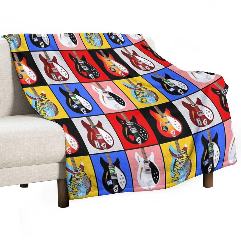 Paul Weller's Rickenbacker 330 Guitar Collection Wrinkle-free Throw Blanket