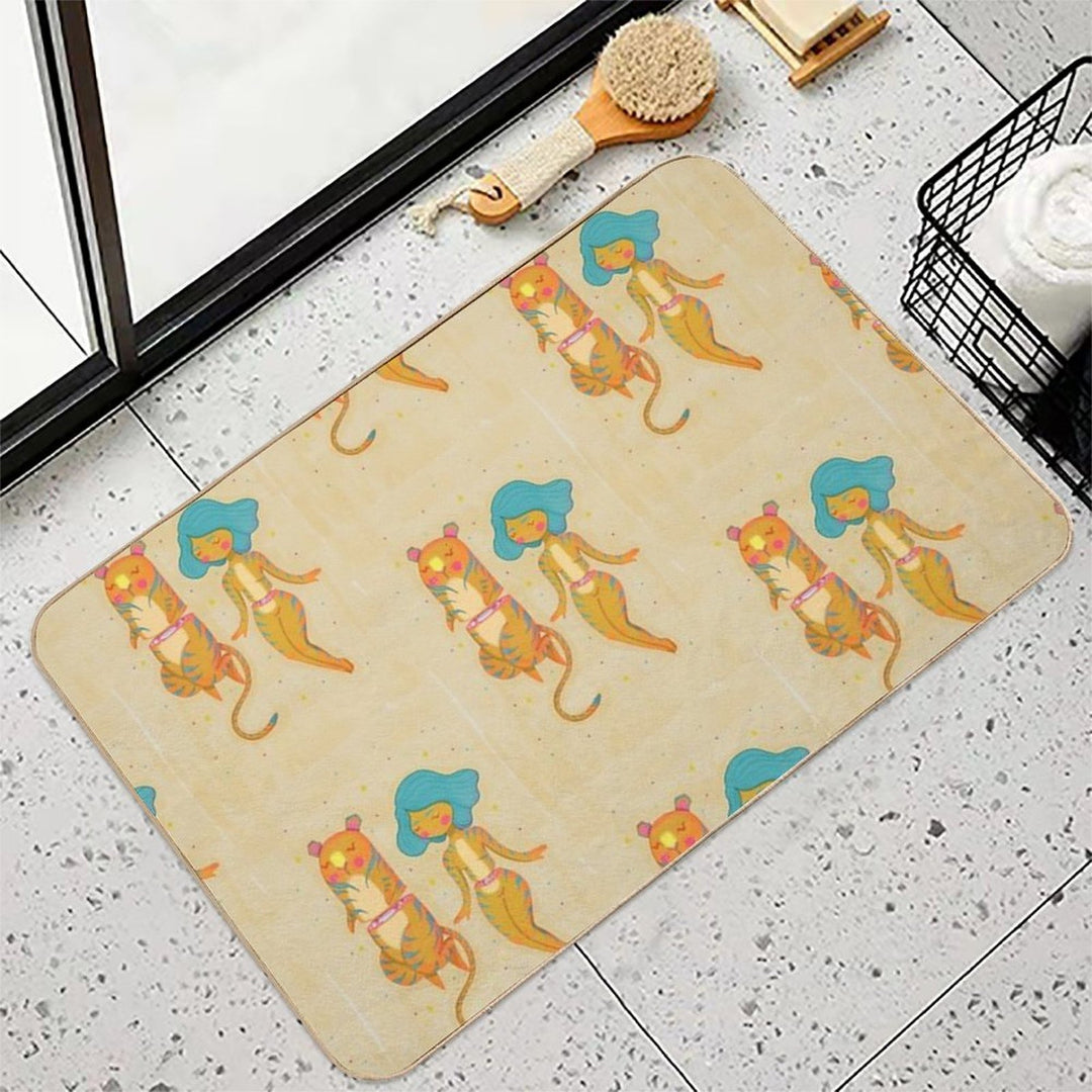 Sweet And Tiger  Rapid-Drying Bath Mat