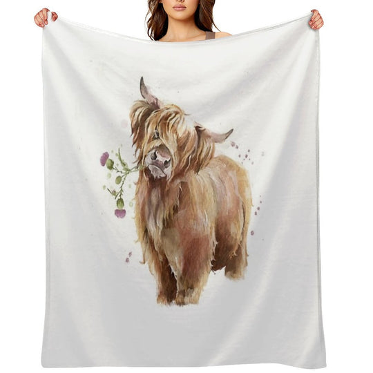 Highland Cow Velvety-soft Throw Blanket