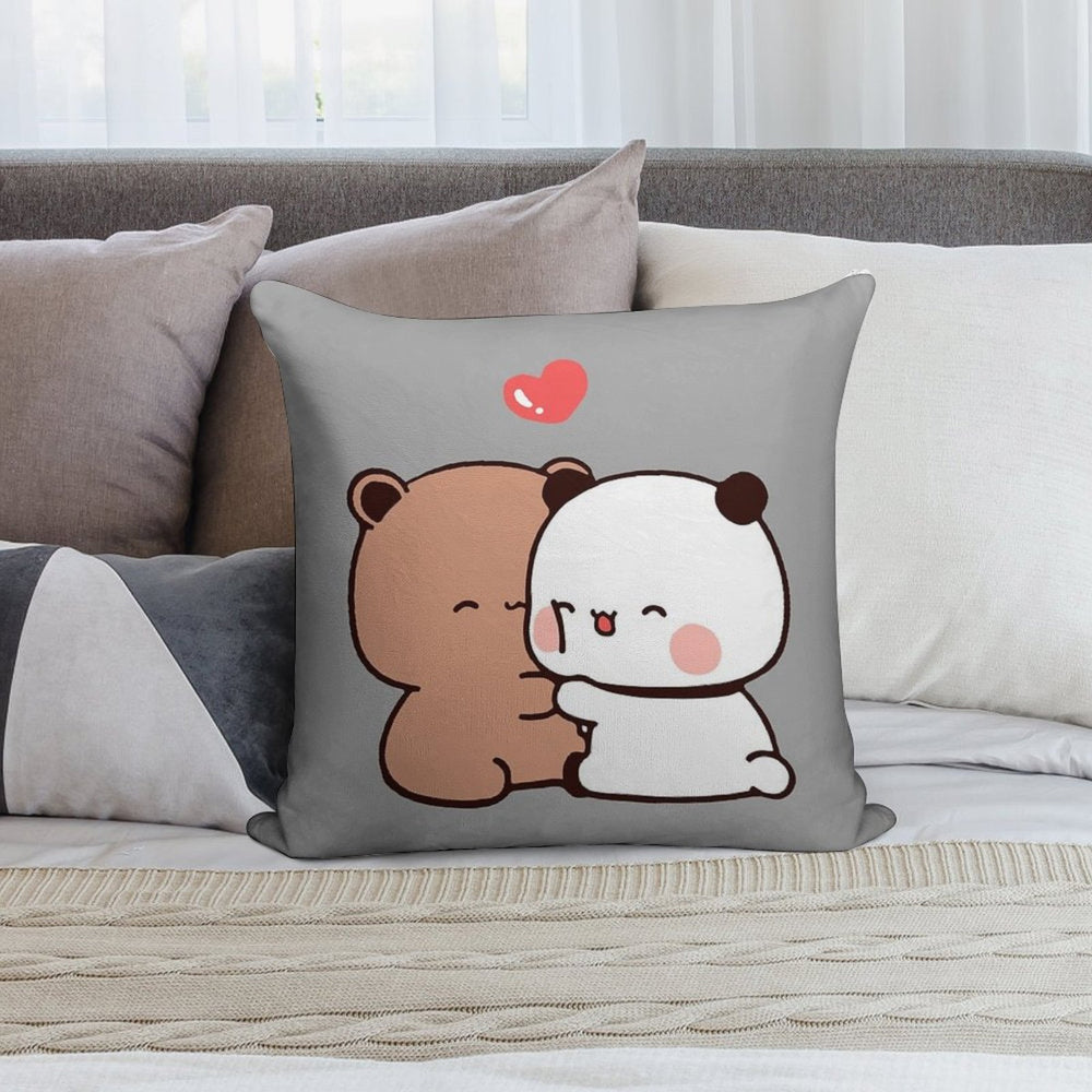 DuDu Bear And BuBu Panda Special Moment❤️ Soft Warmth Comfort Throw Pillow