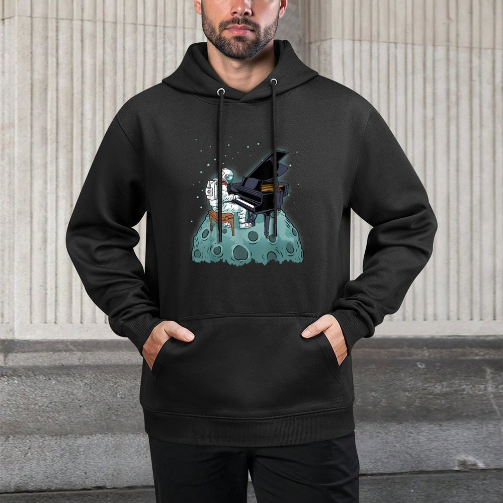 Grand Piano Kids Pianist Gift Astronaut Music Piano Unisex Design Hoodie