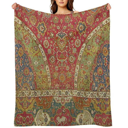 Antique Kilim 8 Easy Care Throw Blanket
