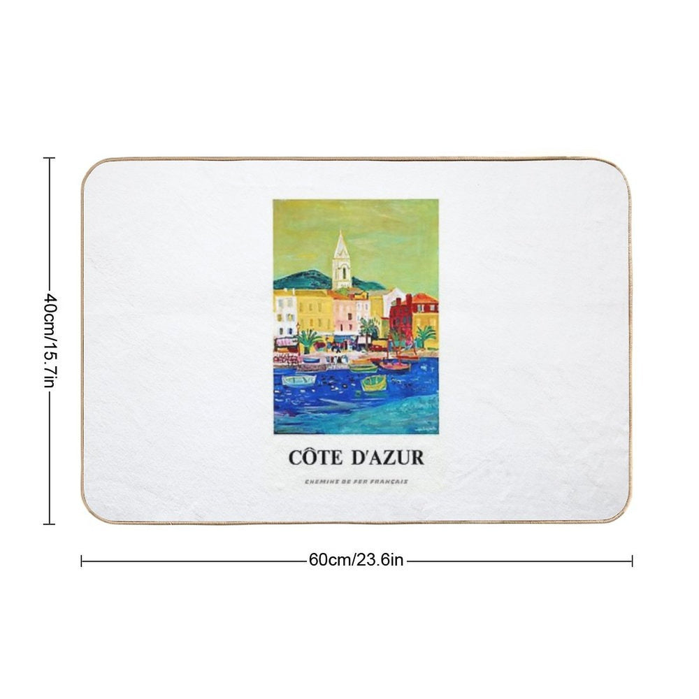 France Chemins De Fer Français, Côte D'Azur Roger BEZOMBES 1966  Versatile Bath Mat