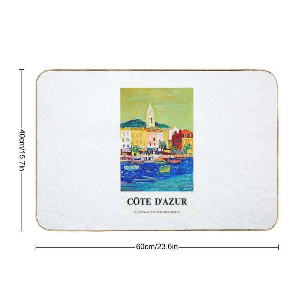 France Chemins De Fer Français, Côte D'Azur Roger BEZOMBES 1966  Versatile Bath Mat