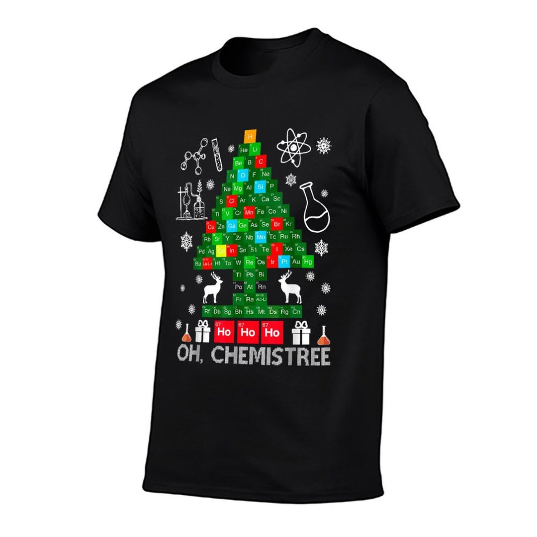 Oh Chemistree Scientist Chemical Christmas Xmas Teacher  Lightweight T-Shirt