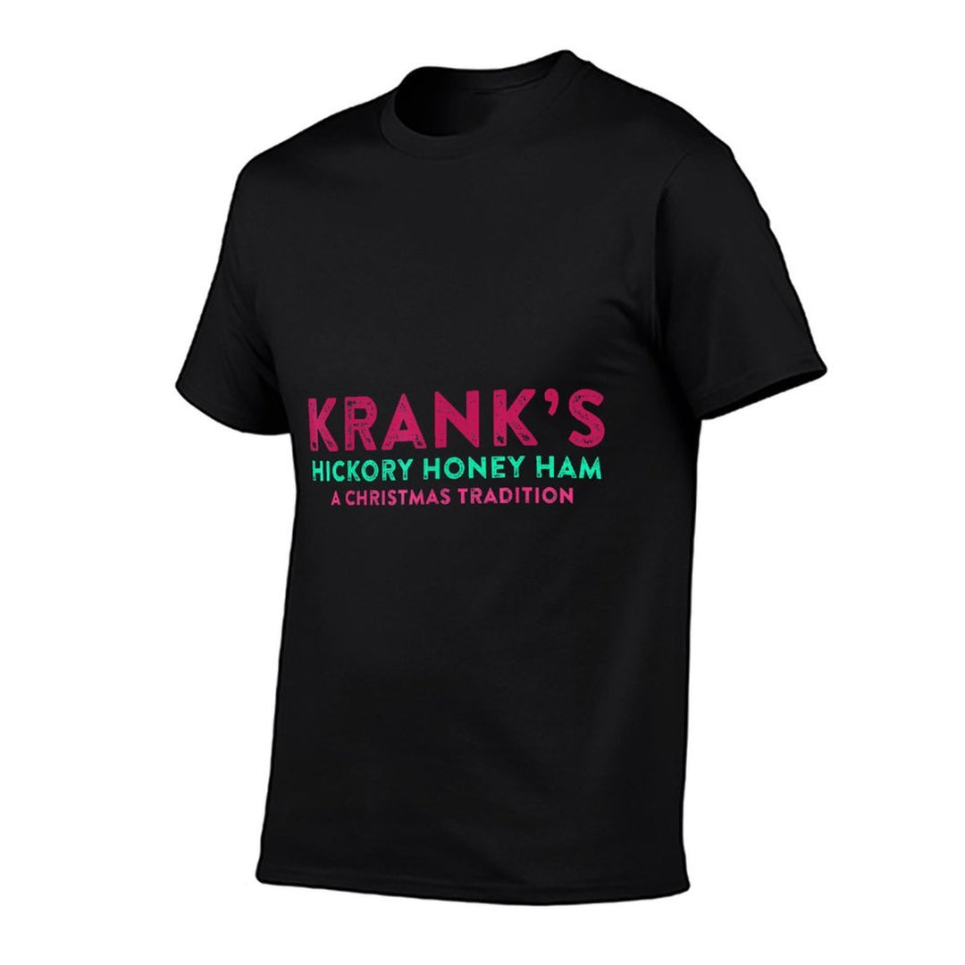 Kranks Hickory Honey Ham A Christmas Tradition Xmas Apparel  Heathered Texture T-Shirt