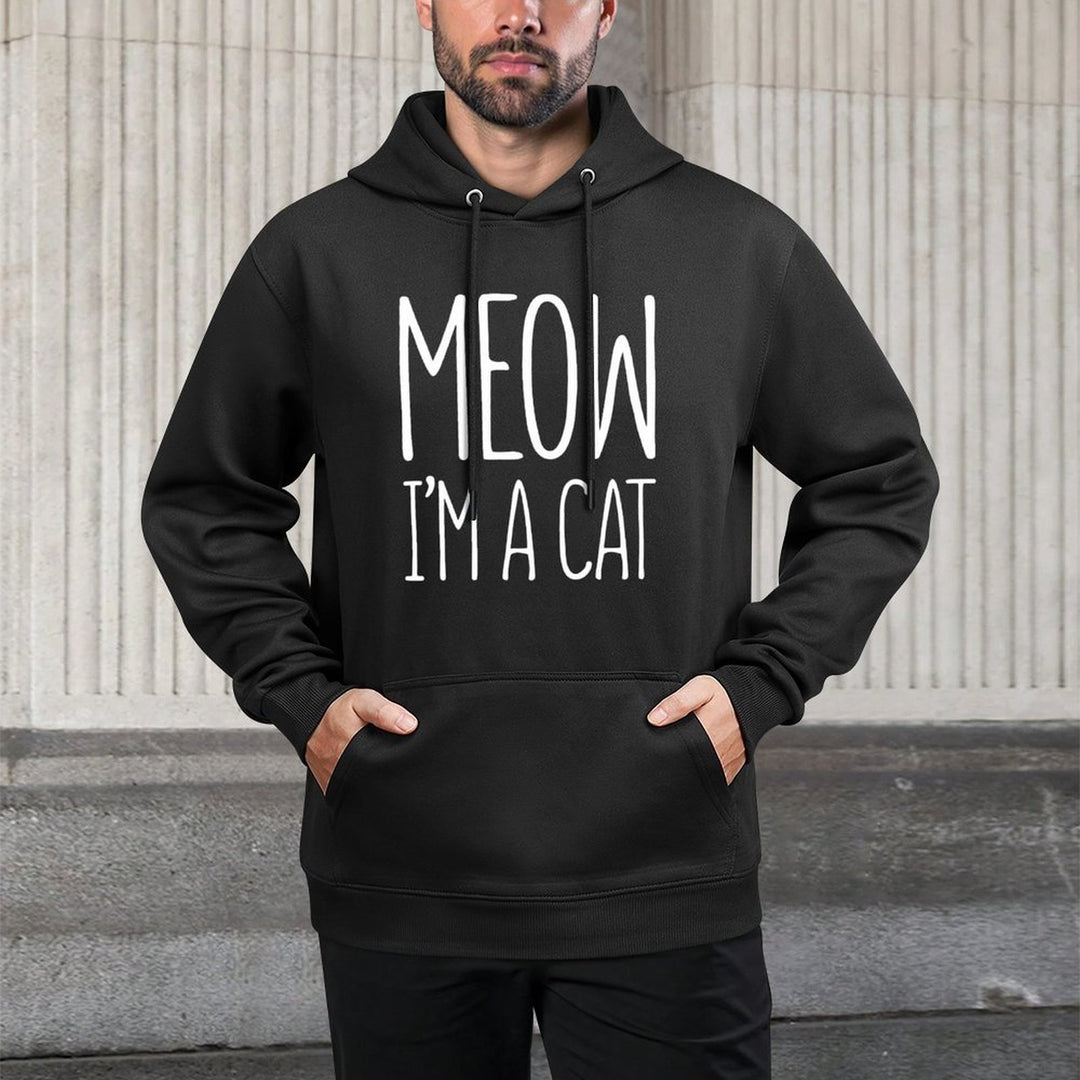 Meow Im A Cat Adult Kids Halloween Cat Costume Machine Washable Hoodie
