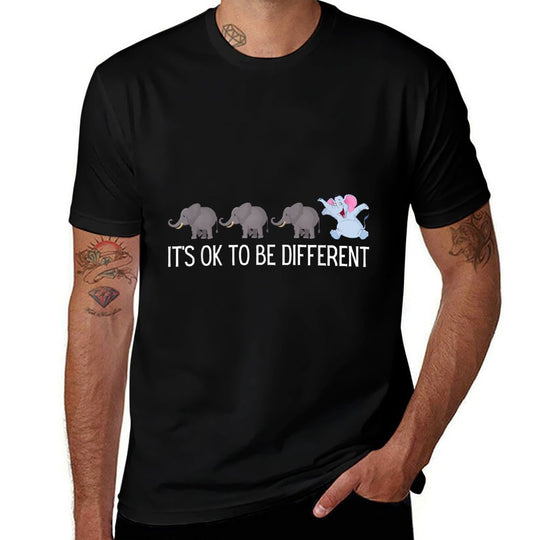 Autism Its Ok To Be Different Elephant Funny Being Unique  Versatile T-Shirt