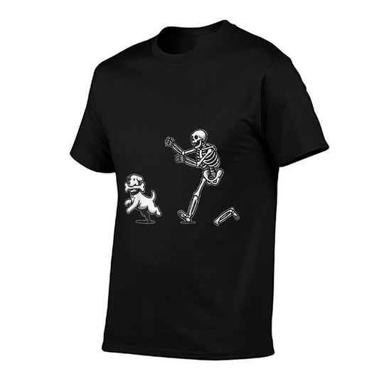 Skeleton Dog Halloween Skeleton Chasing Dog  Breathable T-Shirt