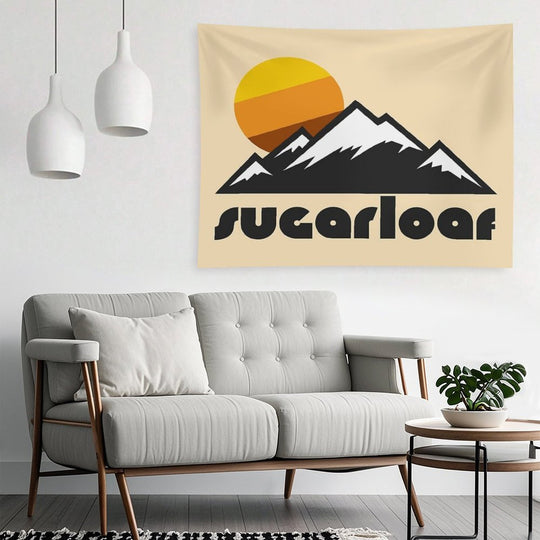Retro Sugarloaf ))(( Tourist Souvenir Travel Maine Design Tapestry