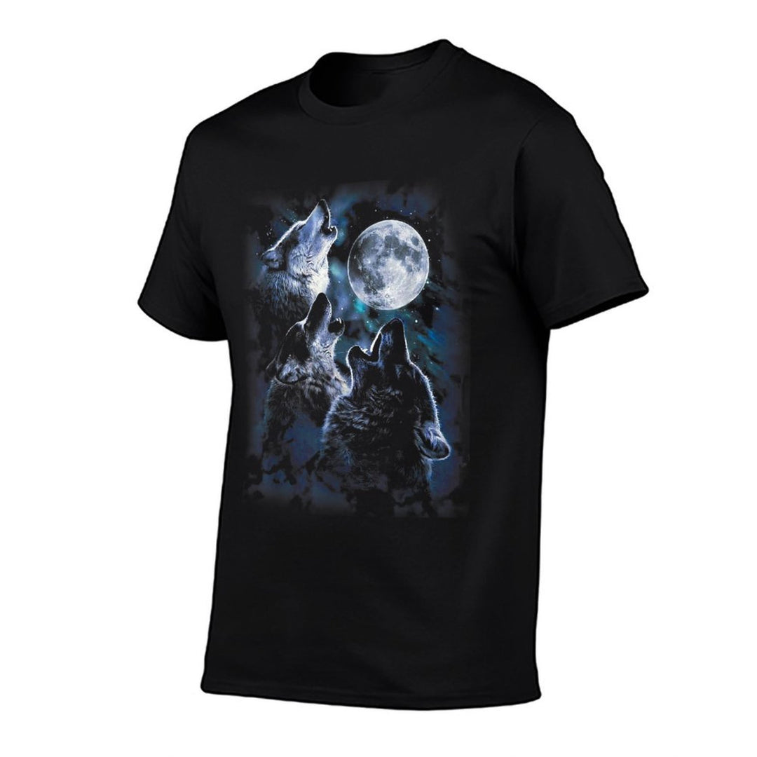 Wolf Howling At The Moon Wildlife Wolves Lovers Men  Vintage-inspired T-Shirt
