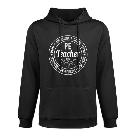 PE Physical Education Teacher Back to School Team Graphic for Men Women Adjustable Hood Hoodie