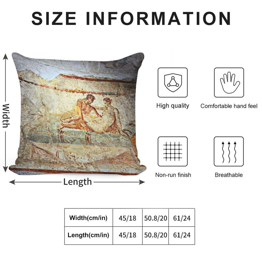 The Brothel Menu, Pompeii Soft Easy Maintenance Throw Pillow