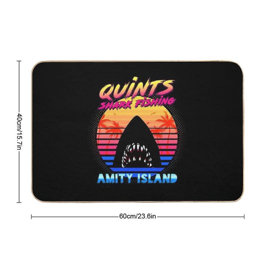 Quints Shark Fishing Amity Island.  High-Traffic Bath Mat