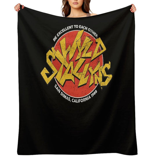 Bill Ted Wild Stallyns Band Patch 70 Comfort Throw Blanket