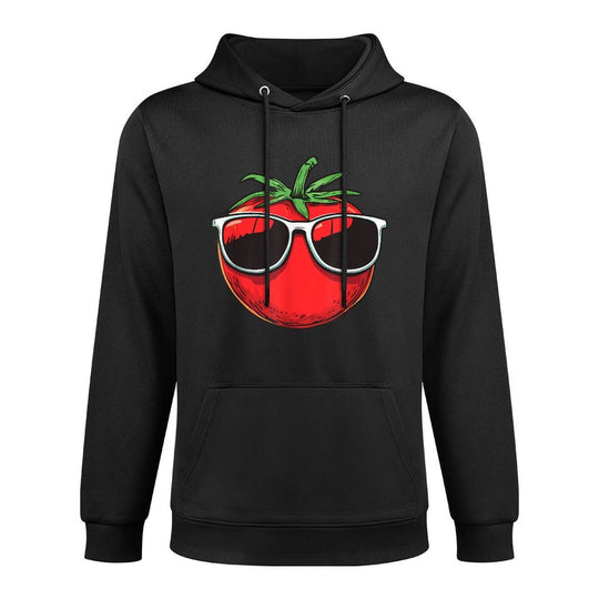 Funny Tomato Sunglasses Cotton-Polyester Blend Hoodie