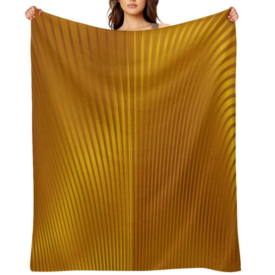 Golden Art Deco Pattern Velvety-soft Throw Blanket
