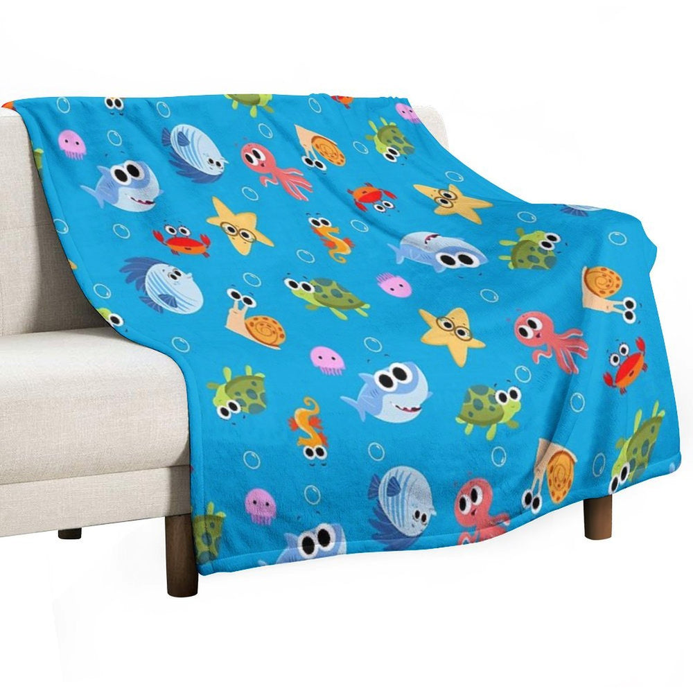 Finny The Shark Pattern 01 Premium Throw Blanket