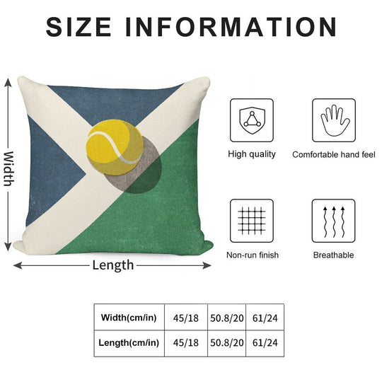 BALLS  Tennis (Hard Court) Soft Shrink-Resistant Throw Pillow