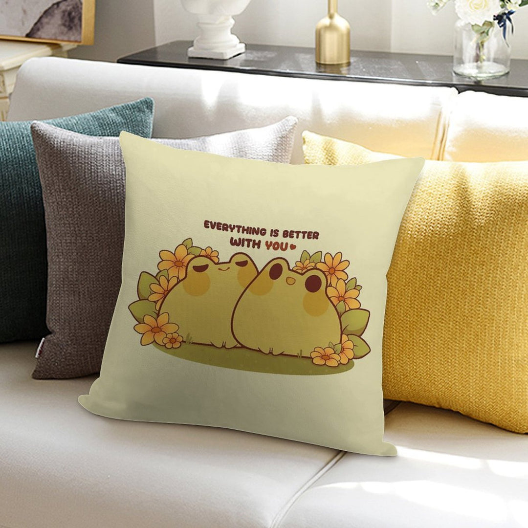 Everything Is Better with Your Froggies Soft Ultra-Soft Texture Throw Pillow