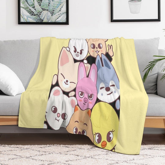 Stray Kids - Skzoo Wrinkle-free Throw Blanket