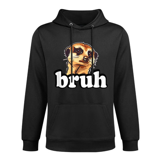 Funny Meme Bruh Kids Meerkat Lover Shrink-Resistant Hoodie