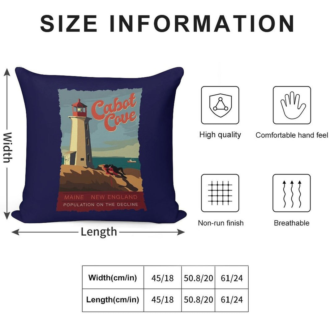 Cabot Cove Soft Washable Throw Pillow
