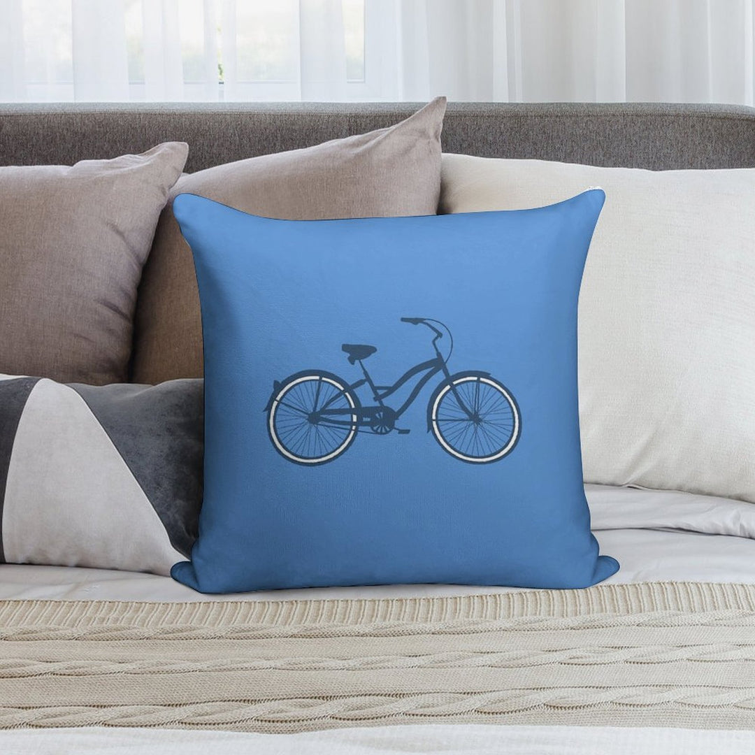 Bike 1 Soft High-Density Material Throw Pillow