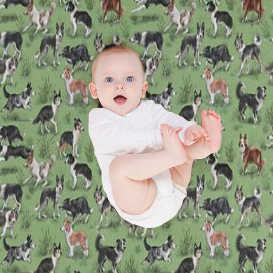 The Border Collie Sustainable Throw Blanket